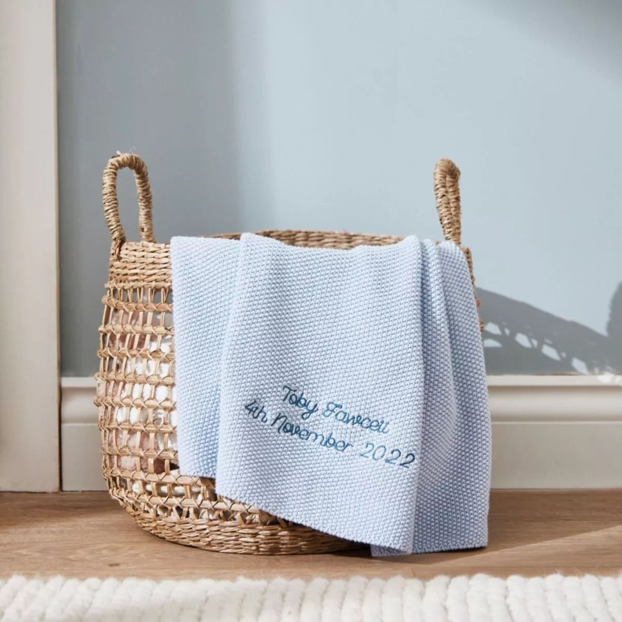 Baby (0-24 Mos) My 1st Years Swaddle Blankets | Personalised Blue Lightweight Baby Shawl