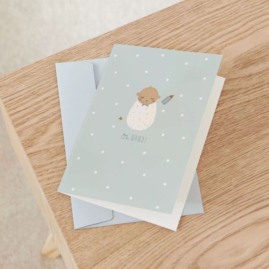 Gifts My 1st Years Greetings Cards | Personalised Blue New Baby Greetings Card