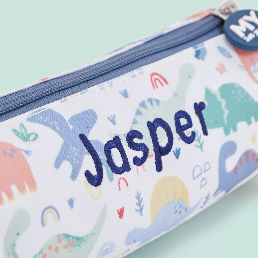 Kids (2-7Yrs) My 1st Years Kids Backpacks | Personalised Blue Dinosaur Pencil Case