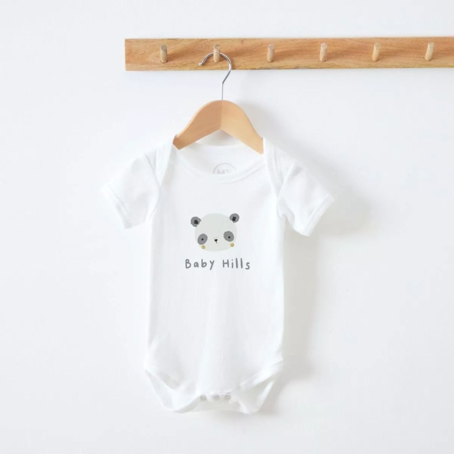 Baby (0-24 Mos) My 1st Years All Baby Clothing | Personalised White Panda Bodysuit