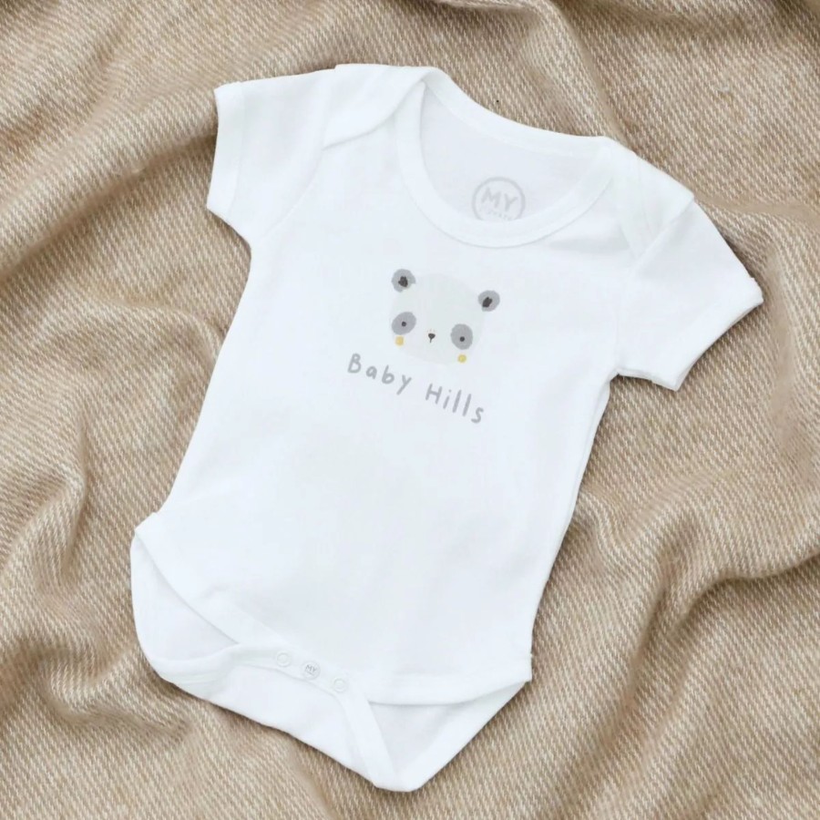 Baby (0-24 Mos) My 1st Years All Baby Clothing | Personalised White Panda Bodysuit