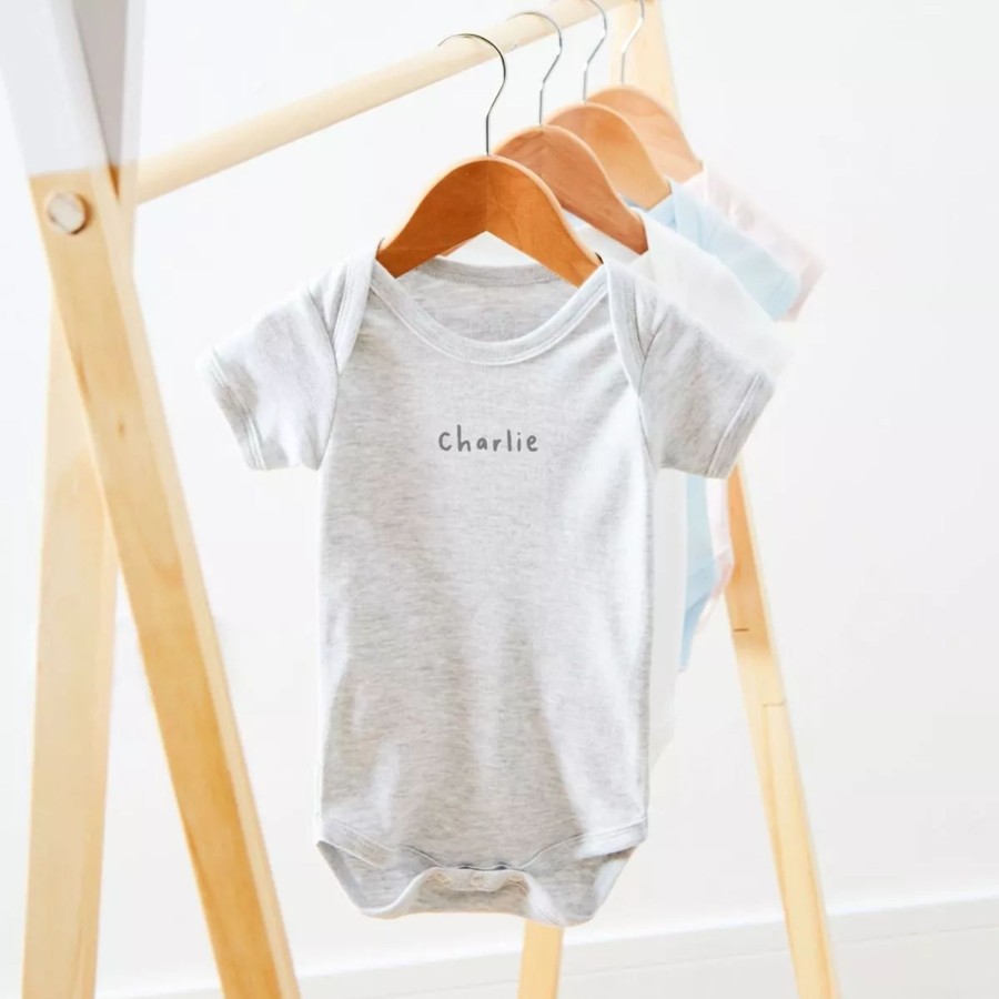 Baby (0-24 Mos) My 1st Years Baby Bodysuits & Vests | Personalised Grey Bodysuit