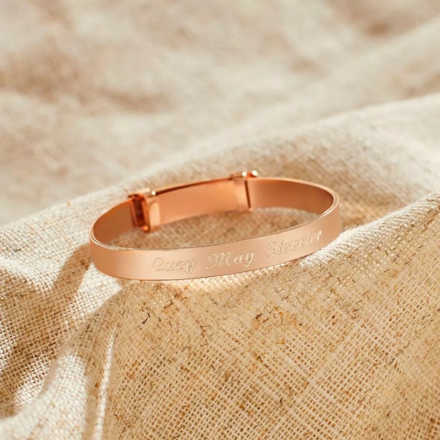 Gifts My 1st Years Bangles | Personalised Rose Gold Engraved Baby Keepsake Bangle