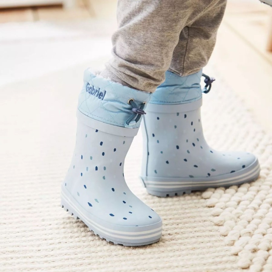 Kids (2-7Yrs) My 1st Years Kids Welly Boots | Personalised Blue Spot Welly Boots