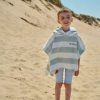 Kids (2-7Yrs) My 1st Years Kids Towels | Personalised Green Striped Towelling Poncho