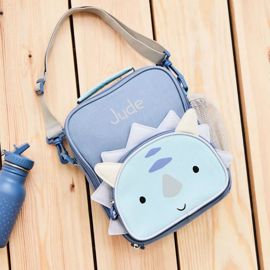 Kids (2-7Yrs) My 1st Years Kids Lunchbags | Personalised Blue Dinosaur Lunch Bag