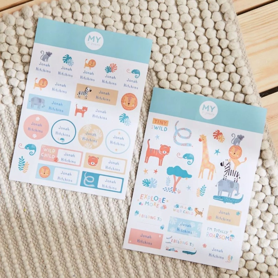 Gifts My 1st Years Keepsakes | Personalised Safari Sticker Pack