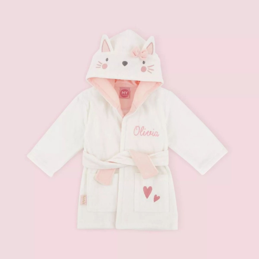 Kids (2-7Yrs) My 1st Years Kids Towels | Kids Cat Towelling Robe