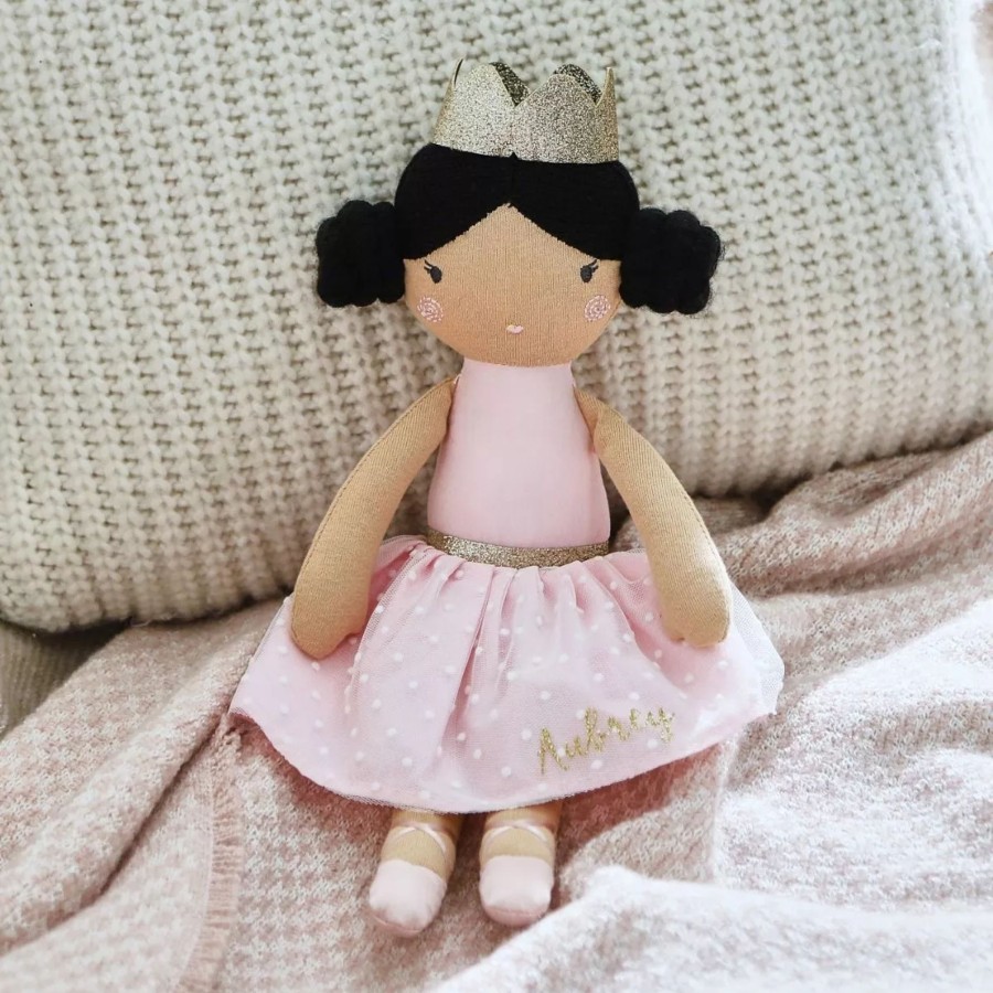 Toys & Books My 1st Years Dolls & Accessories | Personalised Ballerina Doll With Black Bun Hair