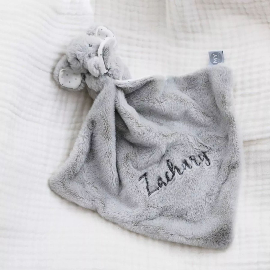 Furniture My 1st Years Bedtime Accessories | Personalised Grey Elephant Comforter