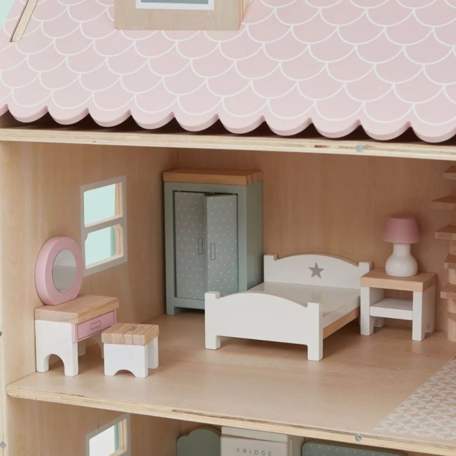 Toys & Books My 1st Years Doll House And Accessories | Wooden Doll'S House Bedroom Furniture Set