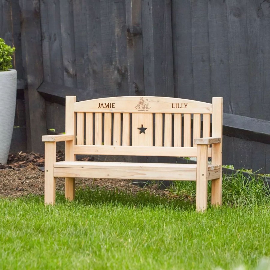 Furniture My 1st Years Outdoor Furniture | Personalised Peter Rabbit Wooden Bench