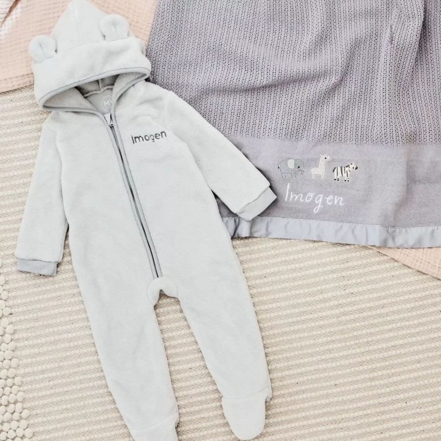 Gifts My 1st Years Clothing Gift Sets | Personalised Grey Cosy Travel Set