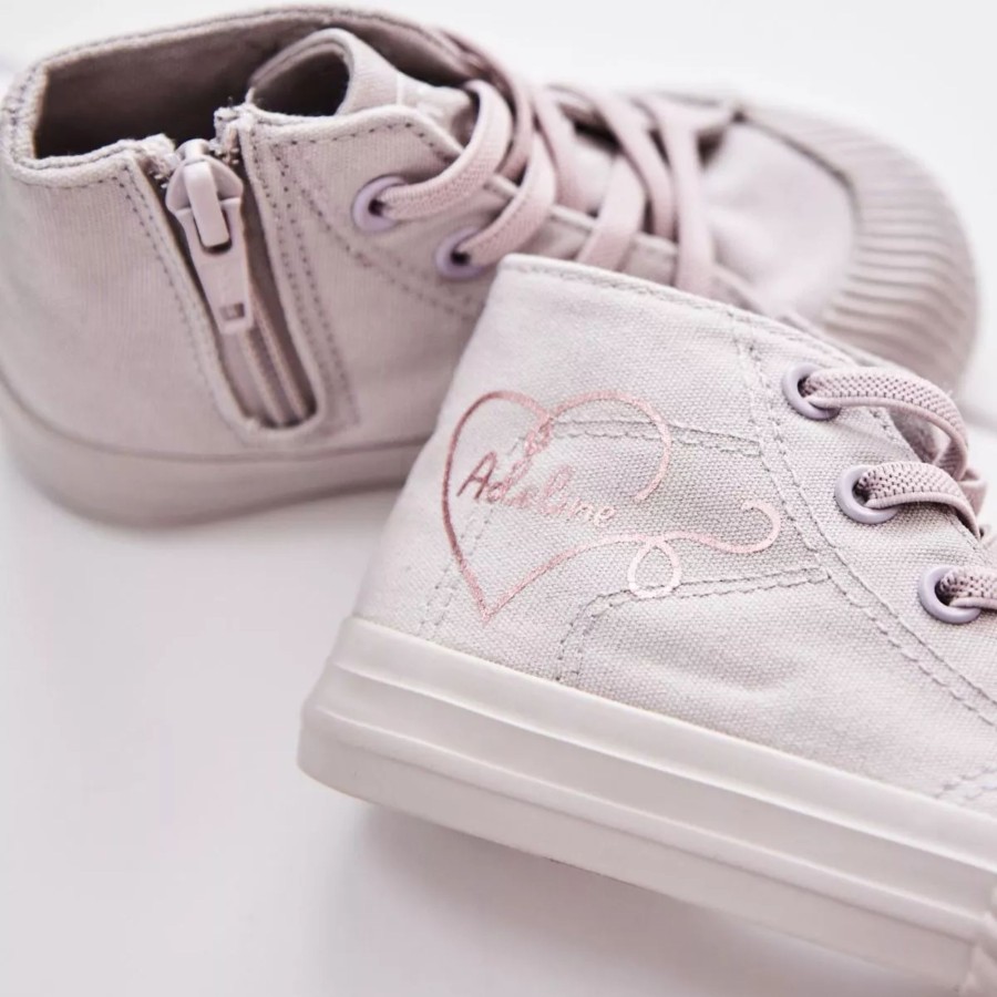 Kids (2-7Yrs) My 1st Years Kids Shoes | Personalised Dusty Pink Heart Toddler High Top Trainers