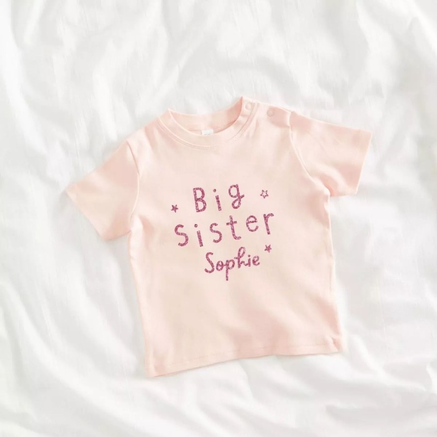 Kids (2-7Yrs) My 1st Years Kids Outfits | Personalised Pink Big Sister T-Shirt