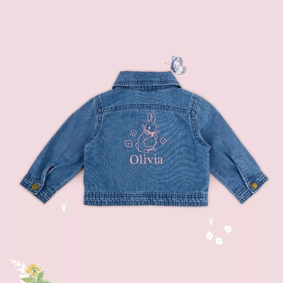 Kids (2-7Yrs) Peter Rabbit Kids Denim Collection | Personalised Flopsy Bunny Children'S Denim Jacket