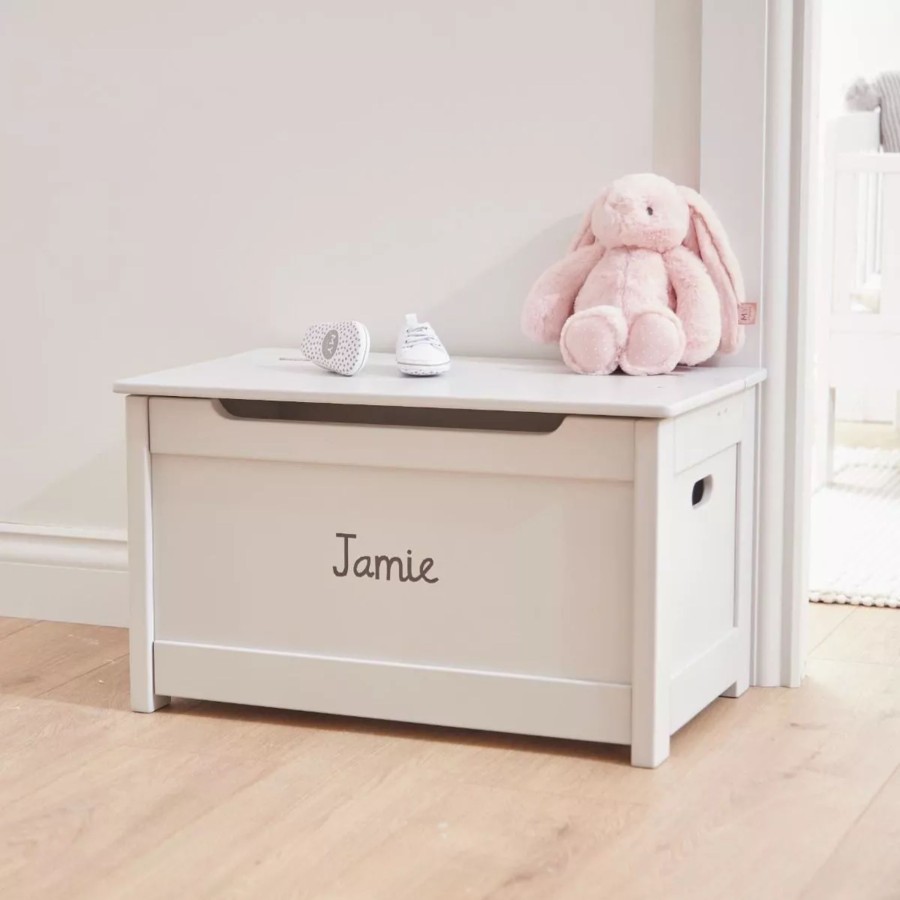 Furniture My 1st Years Toy Chests & Benches | Personalised Grey Toy Box