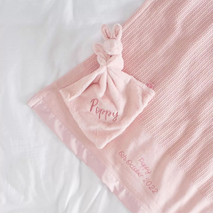 Baby (0-24 Mos) My 1st Years Baby Blankets & Comforters | Personalised Pink New Baby Gift Set