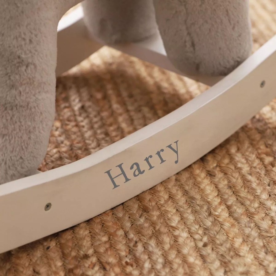 Furniture My 1st Years Soft Play | Personalised Grey Elephant Rocker Toy