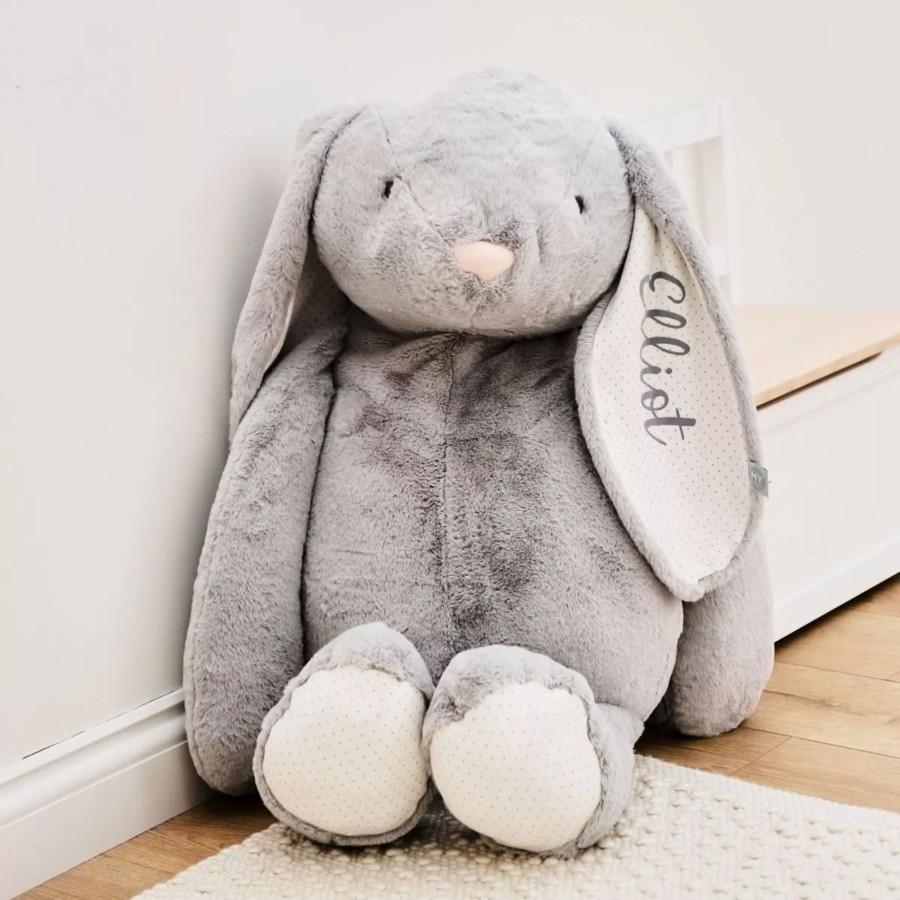 Toys & Books My 1st Years Cuddly Toys | Personalised Supersized Grey Bunny Soft Toy