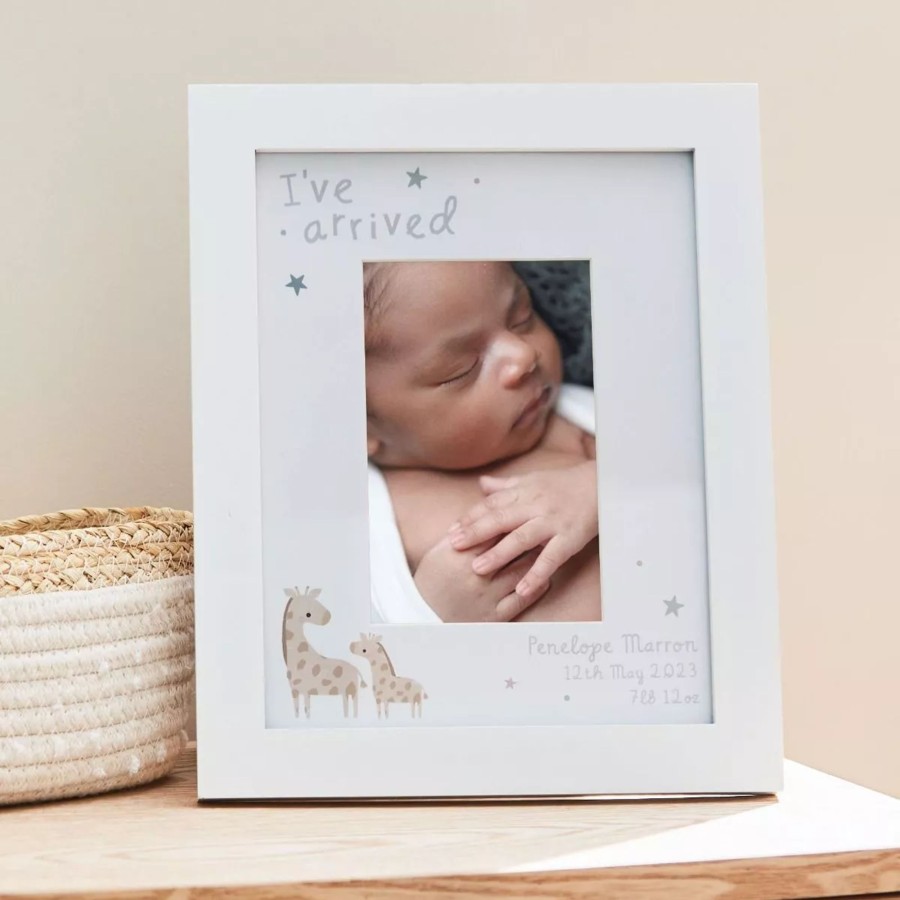 Furniture My 1st Years Photo Frames & Keepsakes | Personalised Giraffe Baby Announcement Photo Frame