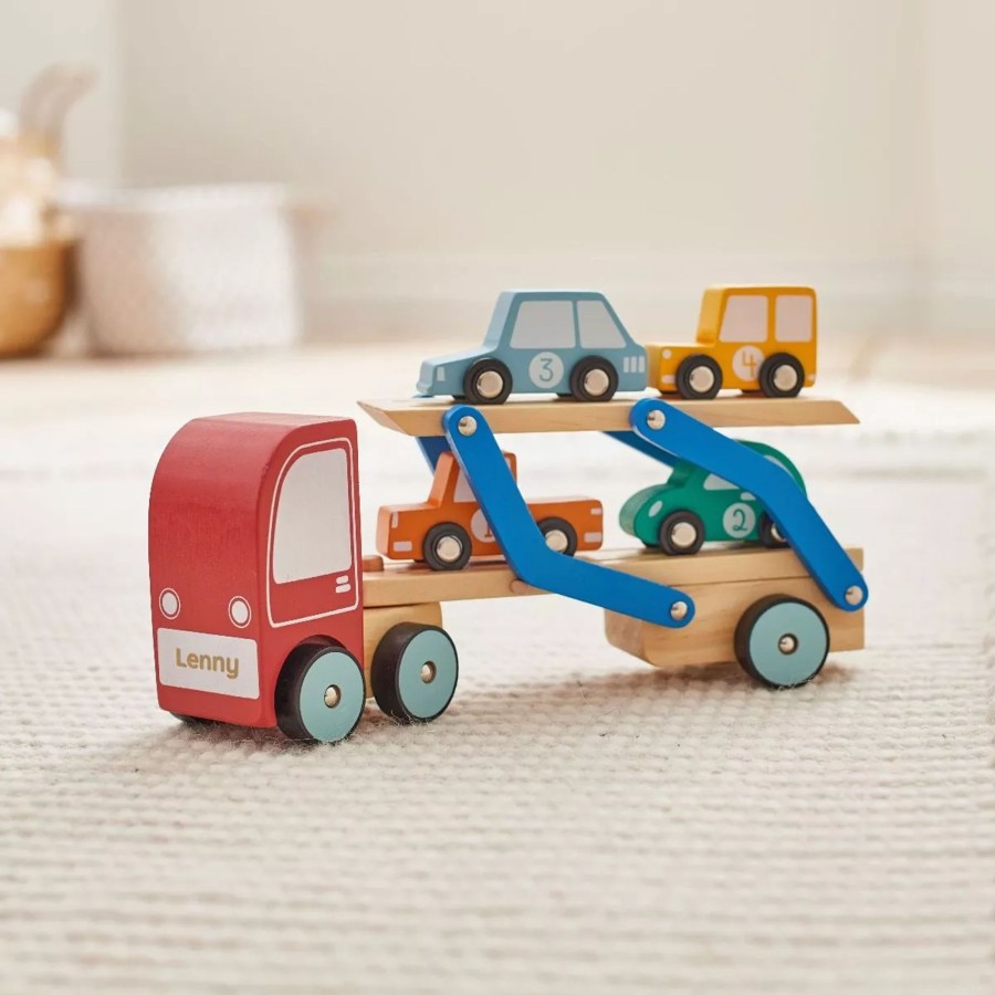 Toys & Books My 1st Years Pull Along Toys | Personalised Wooden Transporter Lorry Toy