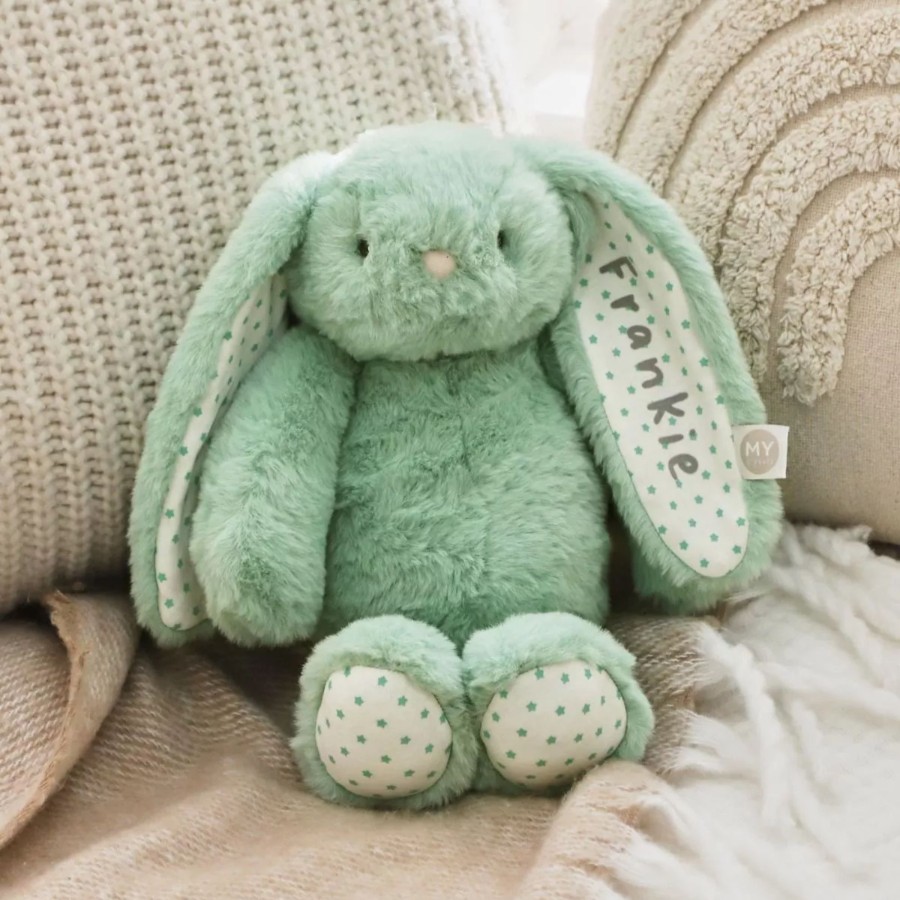 Toys & Books My 1st Years Cuddly Toys | Personalised My 1St Years Aqua Bunny Soft Toy