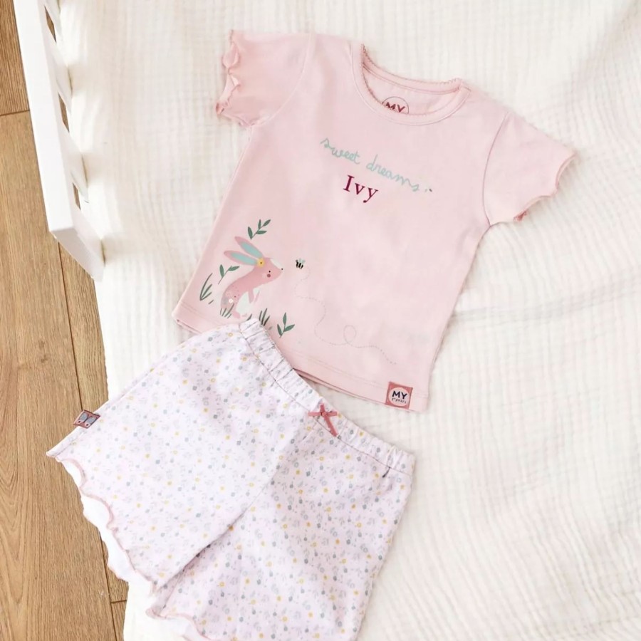 Kids (2-7Yrs) My 1st Years Kids Pyjamas | Personalised Hello Petal Cotton Pyjama Set