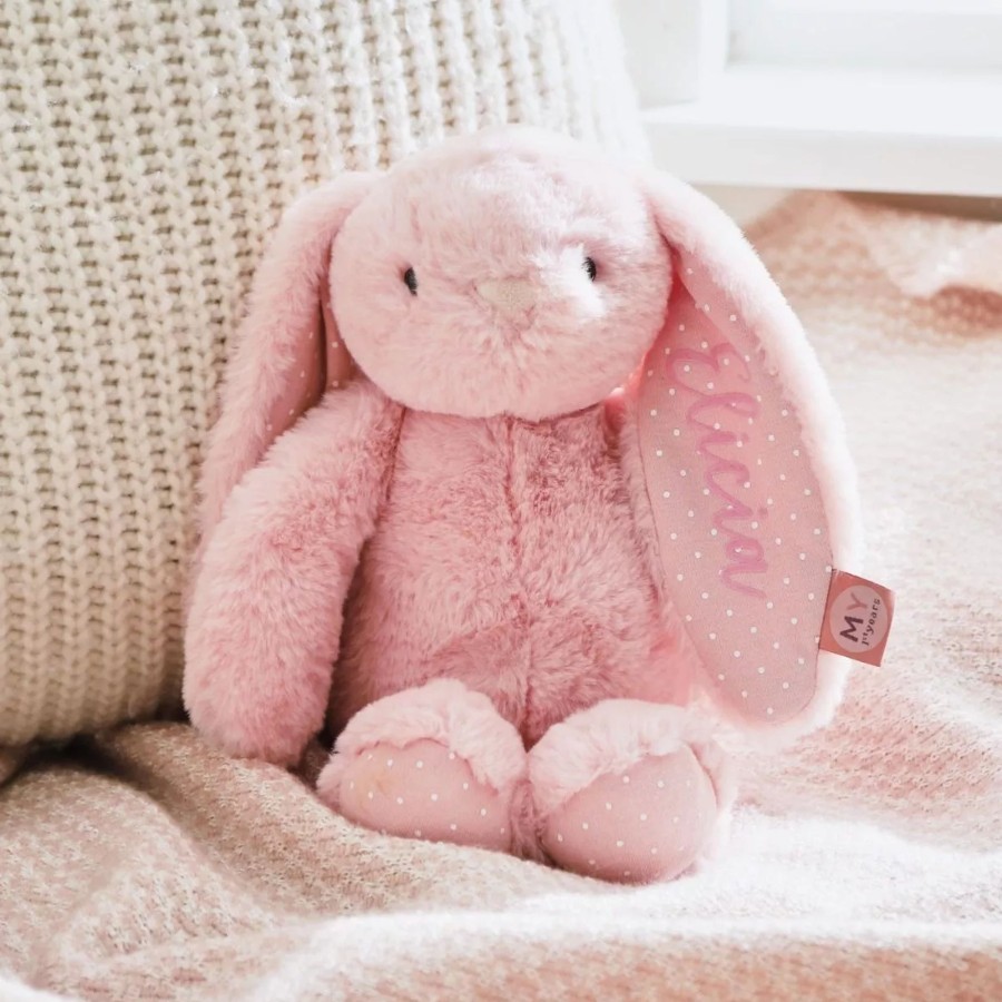 Toys & Books My 1st Years Cuddly Toys | Personalised Pink Bunny Soft Toy