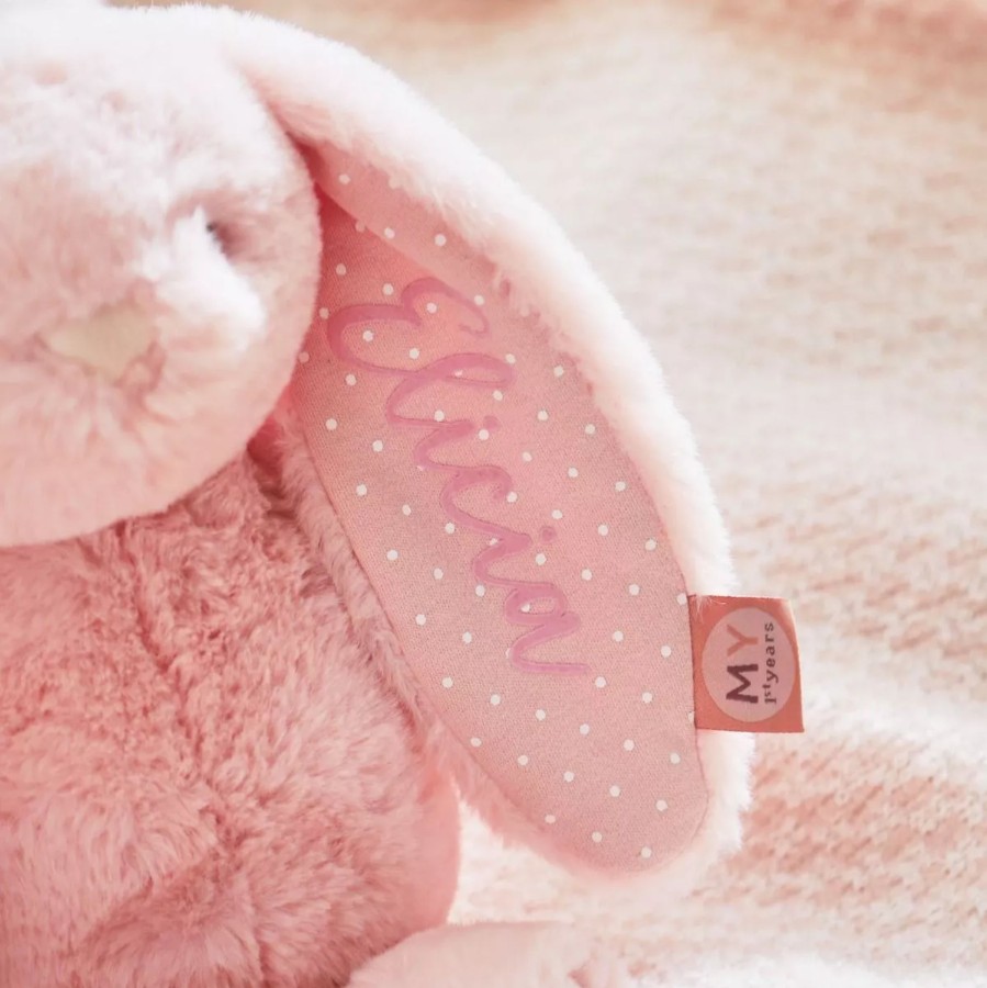 Toys & Books My 1st Years Cuddly Toys | Personalised Pink Bunny Soft Toy