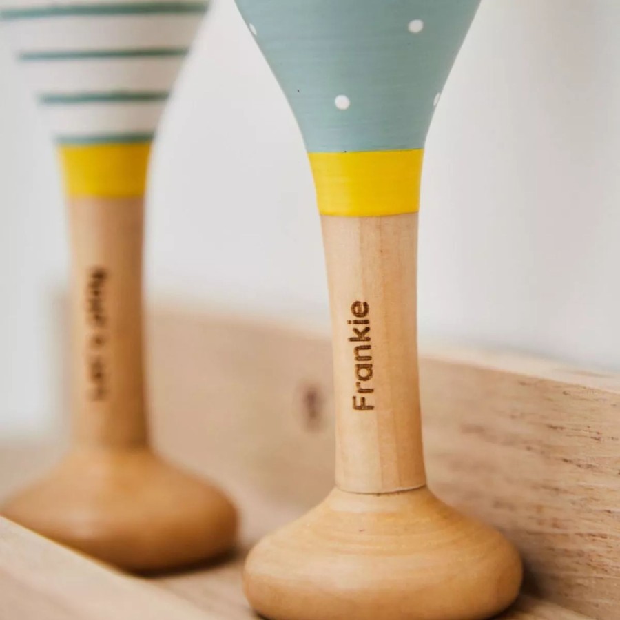 Toys & Books My 1st Years Montessori | Personalised Pastel Wooden Maracas