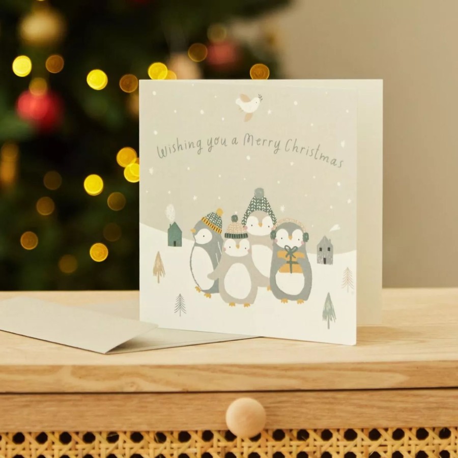 Gifts My 1st Years Greetings Cards | Grey Penguin Christmas Card