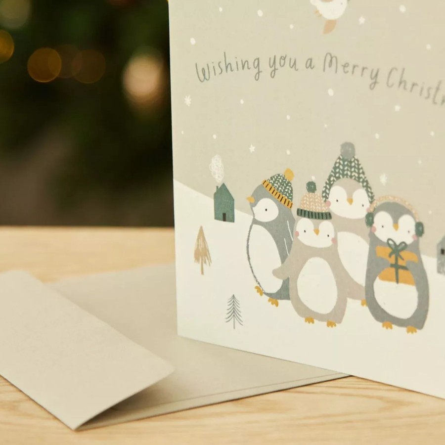 Gifts My 1st Years Greetings Cards | Grey Penguin Christmas Card