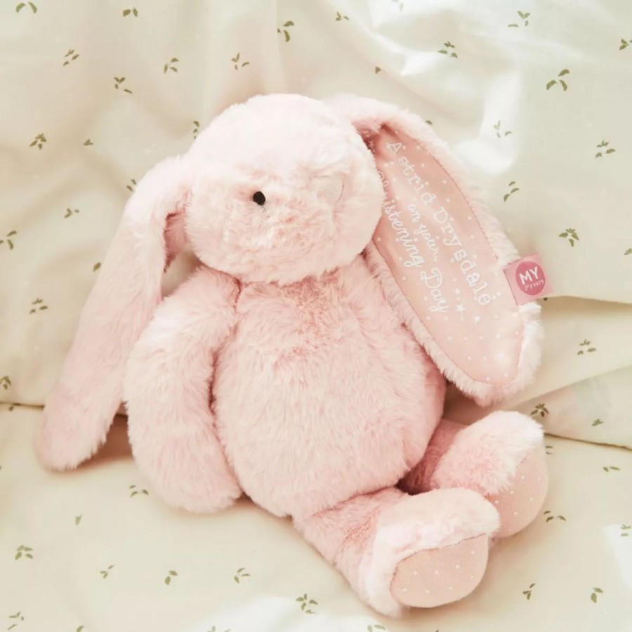 Toys & Books My 1st Years Cuddly Toys | Personalised Christening Day Pink Bunny Soft Toy