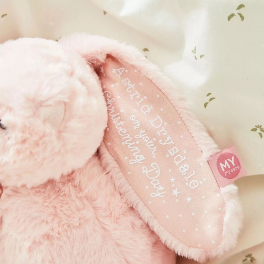 Toys & Books My 1st Years Cuddly Toys | Personalised Christening Day Pink Bunny Soft Toy