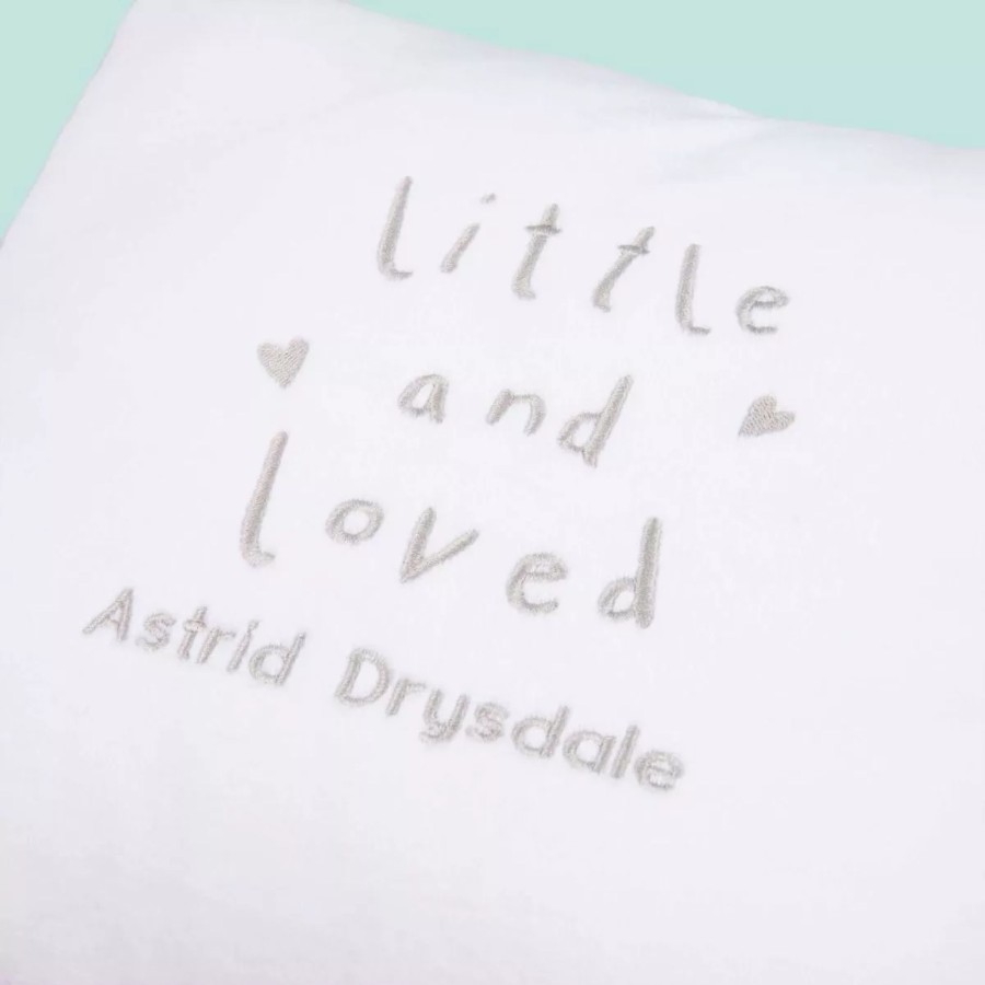 Furniture My 1st Years Room Accessories | Personalised White Little And Loved Cushion