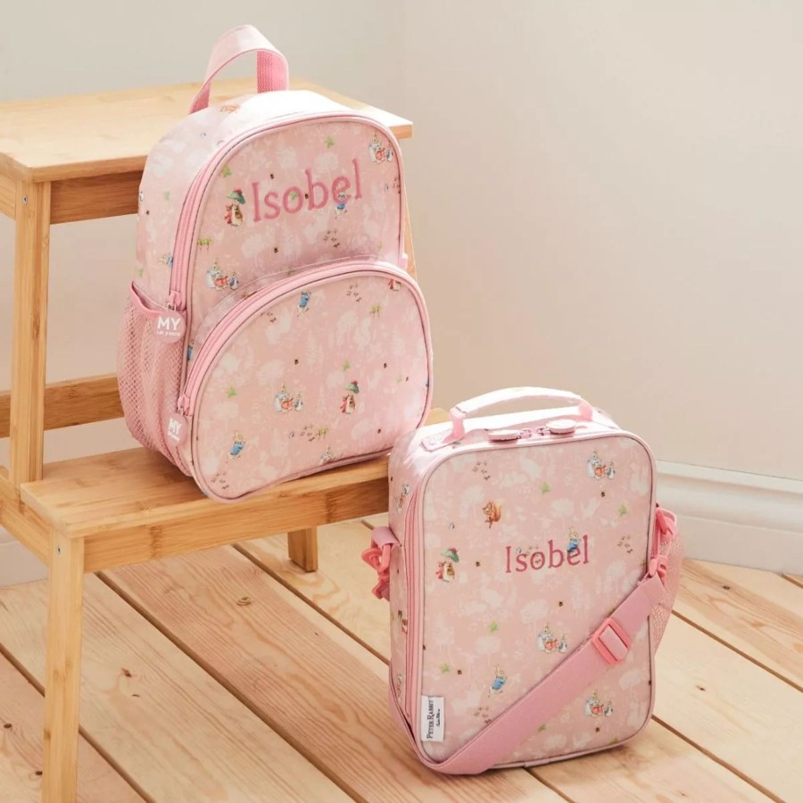 Kids (2-7Yrs) Peter Rabbit Kids Lunchbags | Personalised Pink Flopsy Bunny Backpack & Lunch Bag Set