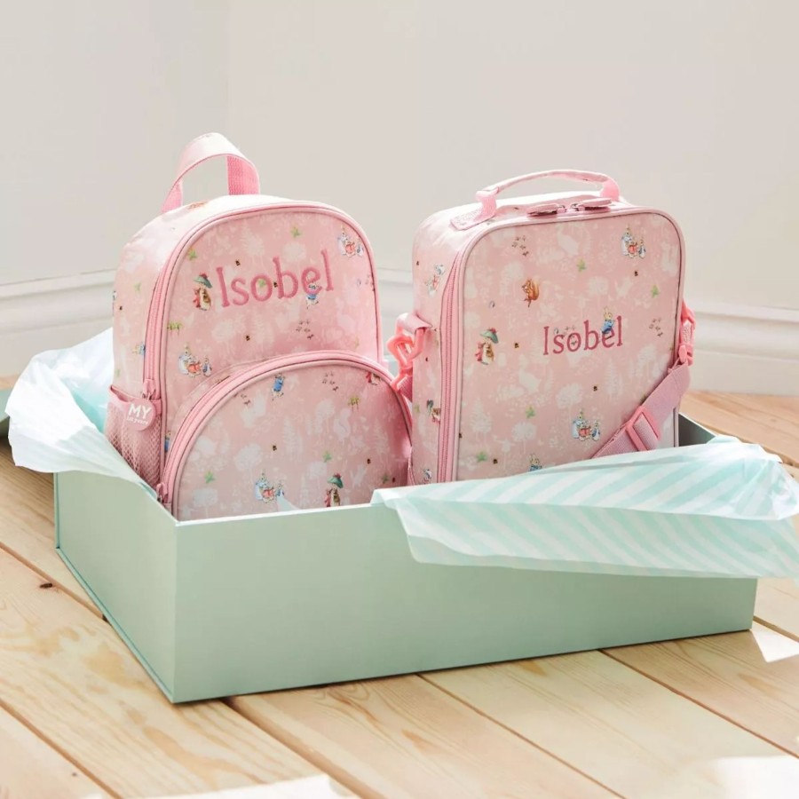 Kids (2-7Yrs) Peter Rabbit Kids Lunchbags | Personalised Pink Flopsy Bunny Backpack & Lunch Bag Set