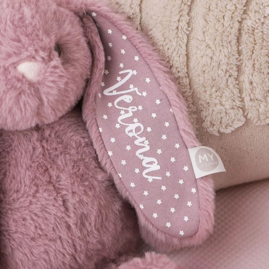 Toys & Books My 1st Years Cuddly Toys | Personalised Mauve Pink Bunny