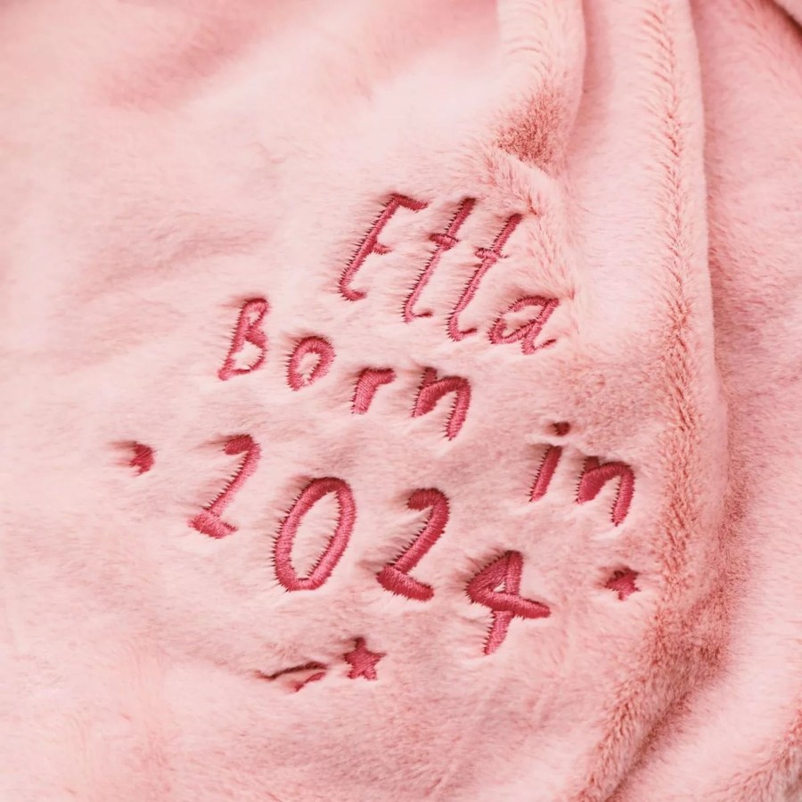 Toys & Books My 1st Years Comforters | Personalised Born In 2024 Pink Bunny Comforter