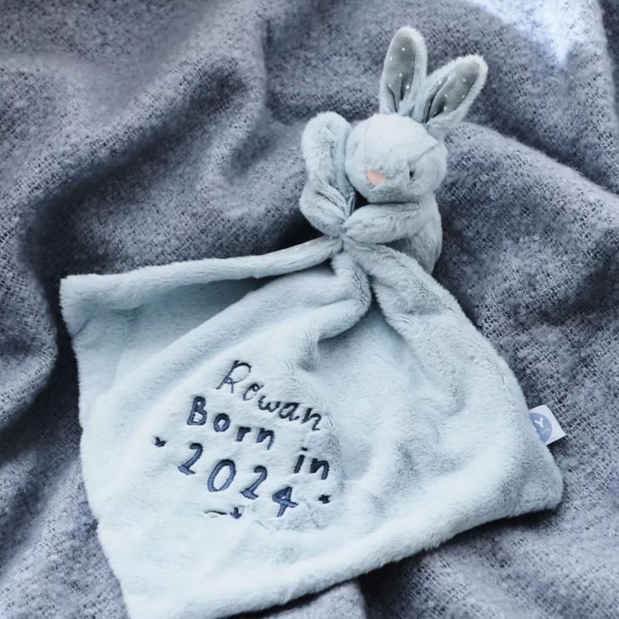 Toys & Books My 1st Years Comforters | Personalised Born In 2024 Blue Bunny Comforter