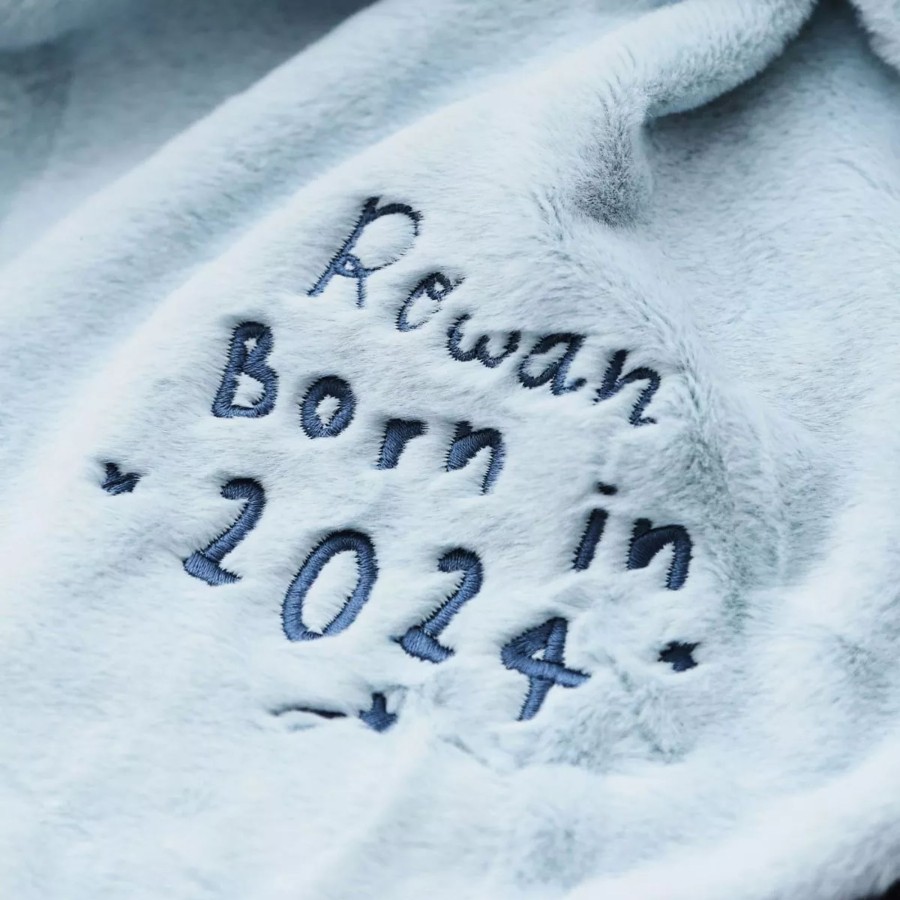 Toys & Books My 1st Years Comforters | Personalised Born In 2024 Blue Bunny Comforter