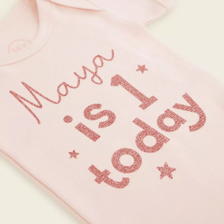 Baby (0-24 Mos) My 1st Years All Baby Clothing | Personalised 1St Birthday Pink Bodysuit