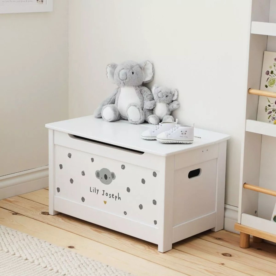 Furniture My 1st Years Toy Chests & Benches | Personalised Koala White Toy Box