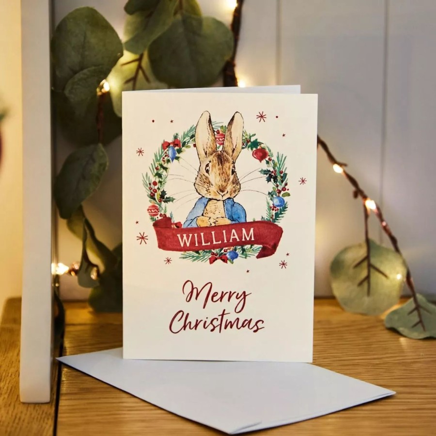 Gifts Peter Rabbit Greetings Cards | Personalised Peter Rabbit Christmas Card