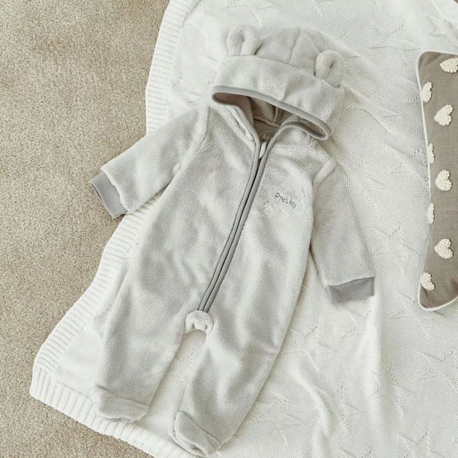 Baby (0-24 Mos) My 1st Years Baby Outfits | Personalised Cloud Design Grey Fleece Onesie