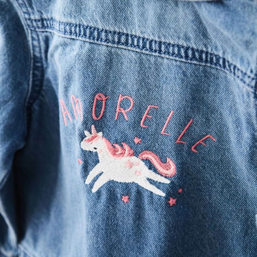 Kids (2-7Yrs) My 1st Years Kids Denim Collection | Personalised Unicorn Children'S Denim Jacket