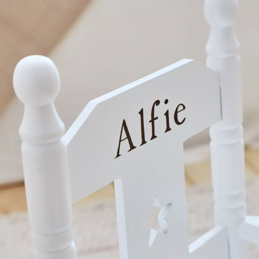 Furniture My 1st Years Tables & Chairs | Personalised White Star Children'S Rocking Chair