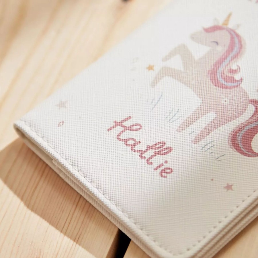 Gifts My 1st Years Gifts For Grown Ups | Personalised Unicorn Baby Passport Holder & Luggage Tag Set