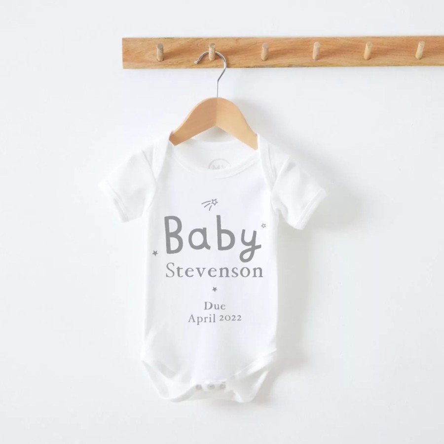 Baby (0-24 Mos) My 1st Years All Baby Clothing | Personalised Baby Announcement White Bodysuit